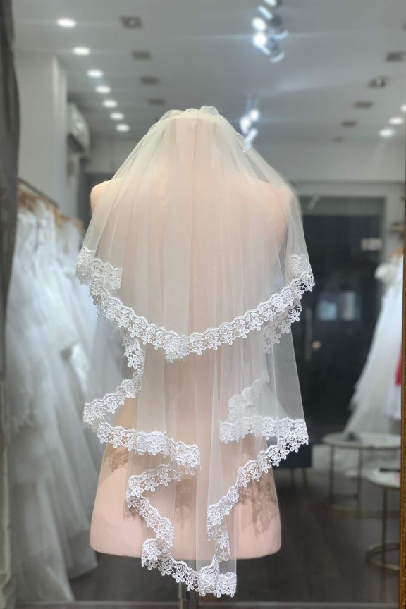 Lúp váy cưới ren 011 (VEIL011)